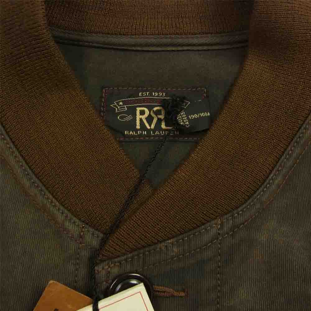 RRL ダブルアールエル 19SS 国内正規品 20s ヴィンテージ加工 コットン ツイル フライト ジャケット ブラウン系 XXL【新古品】【未使用】【中古】