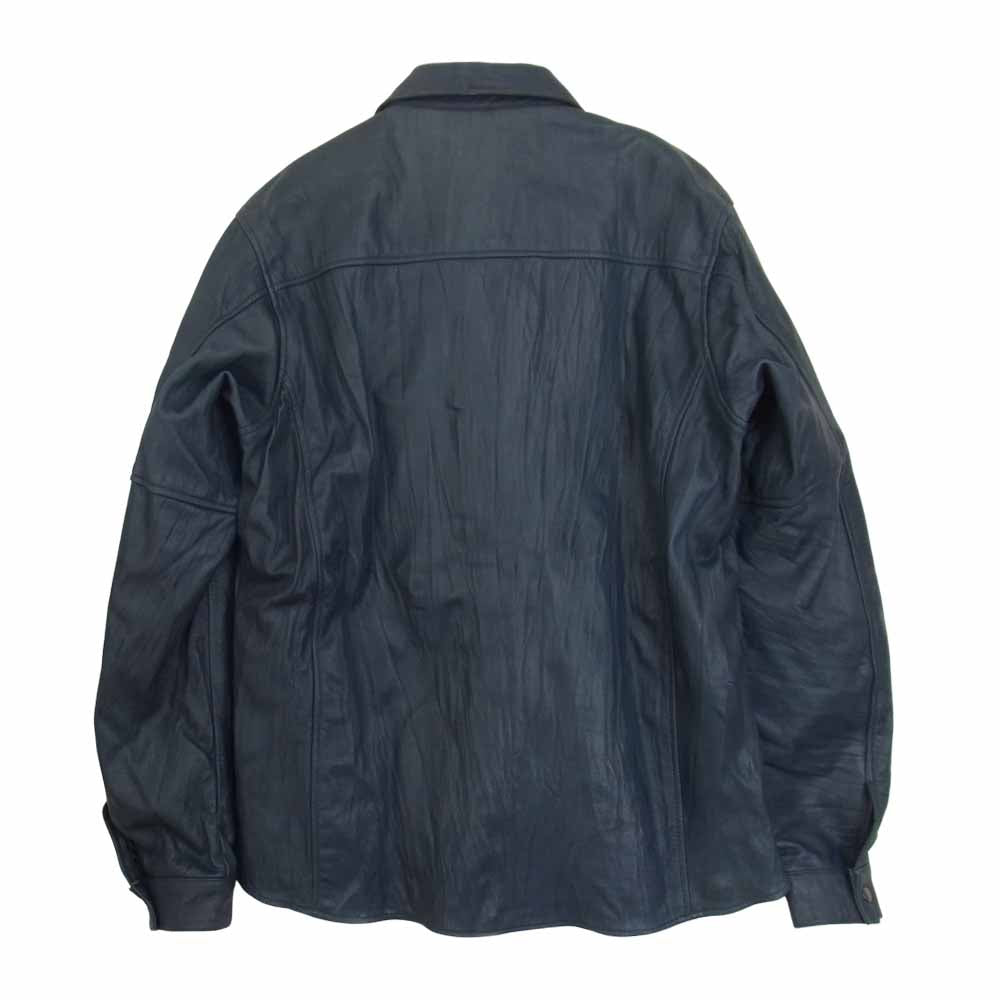 KADOYA カドヤ ゴートレザー シャツ ジャケット ブルー系 LL【中古】
