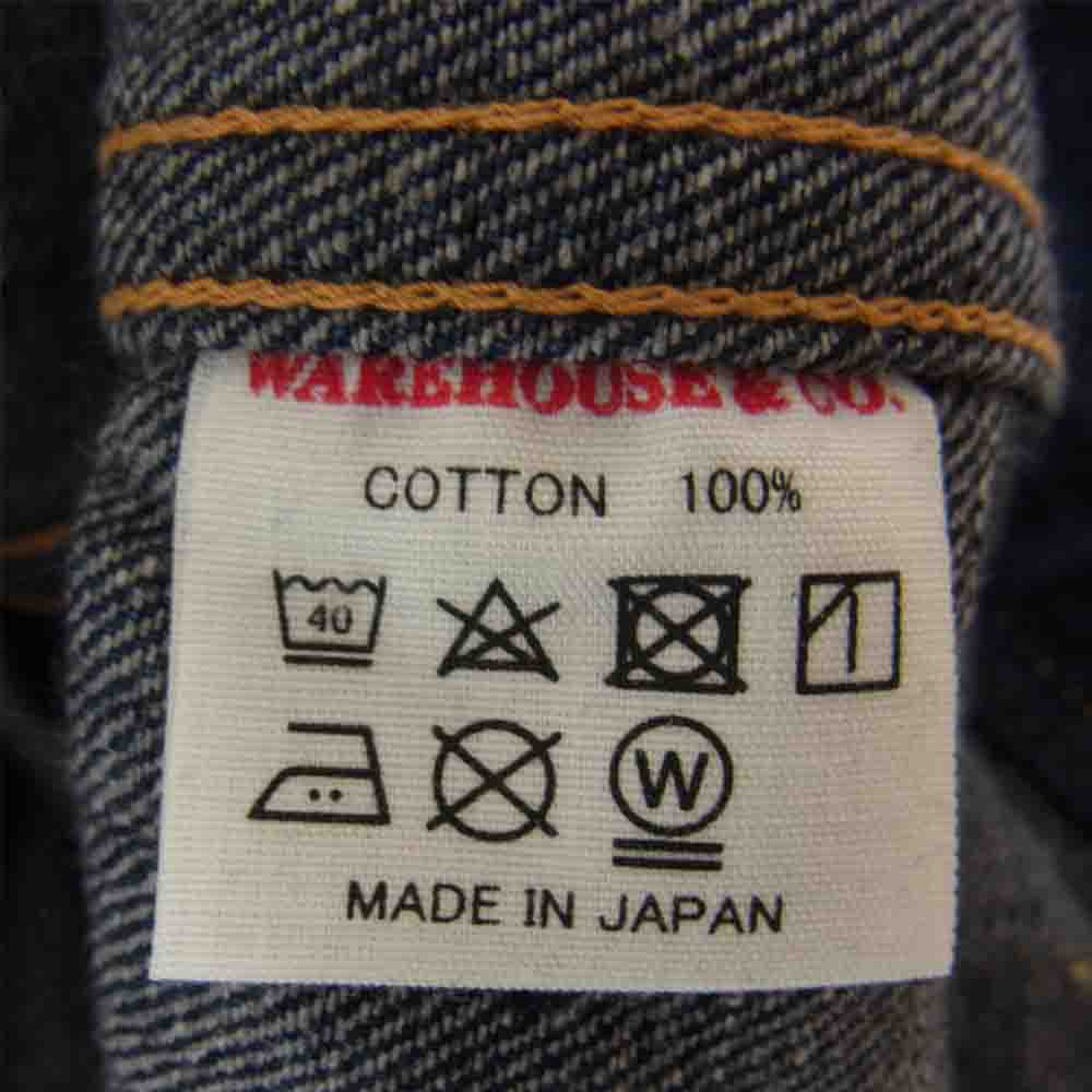 WAREHOUSE ウエアハウス COWBOY JACKET 大戦モデル 2010 カウボーイ インディゴブルー系 40【中古】