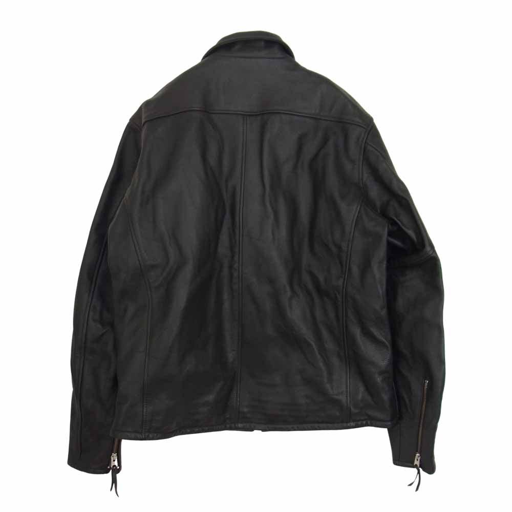KADOYA カドヤ カウレザー 襟付 シングル ライダース ブラック系 4L【中古】