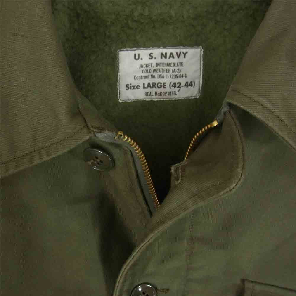 The REAL McCOY'S ザリアルマッコイズ MJ21113 U.S.N. A-2 DECK JACKET デッキジャケット カーキ系 L【中古】