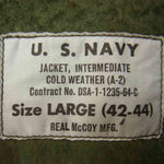 The REAL McCOY'S ザリアルマッコイズ MJ21113 U.S.N. A-2 DECK JACKET デッキジャケット カーキ系 L【中古】