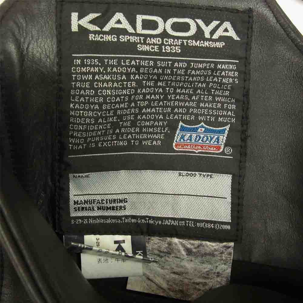 KADOYA カドヤ レザー チャップス パンツ ブラック系 21【中古】
