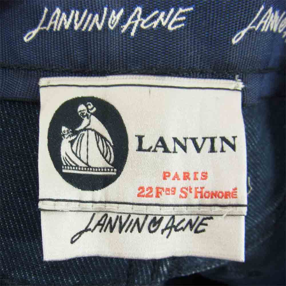 LANVIN ランバン × ACNE アクネ 522D 0669 P3A イタリア製 ウエスト切替 デニム パンツ レディース インディゴブルー系 25/34【中古】