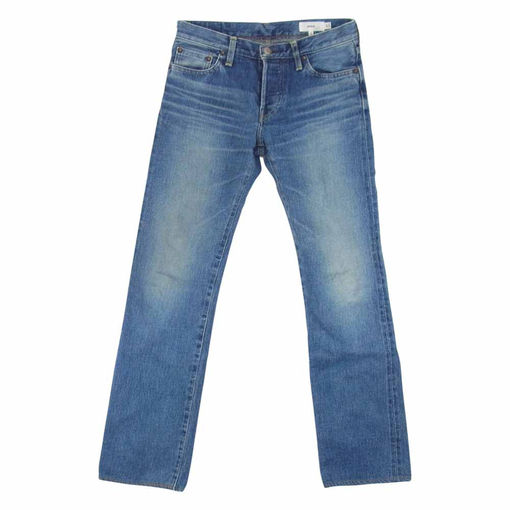 HYKE ハイク 日本製 ボタンフライ ストレート デニム パンツ レディース インディゴブルー系 26【中古】