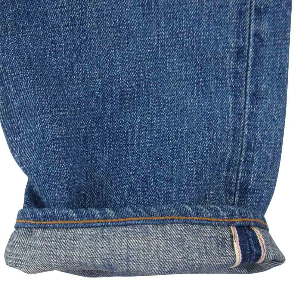 HYKE ハイク 日本製 ボタンフライ ストレート デニム パンツ レディース インディゴブルー系 26【中古】