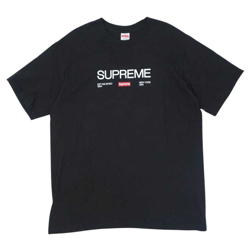 Supreme シュプリーム 21AW Est.1994 Tee 半袖 Tシャツ ブラック系 L【中古】