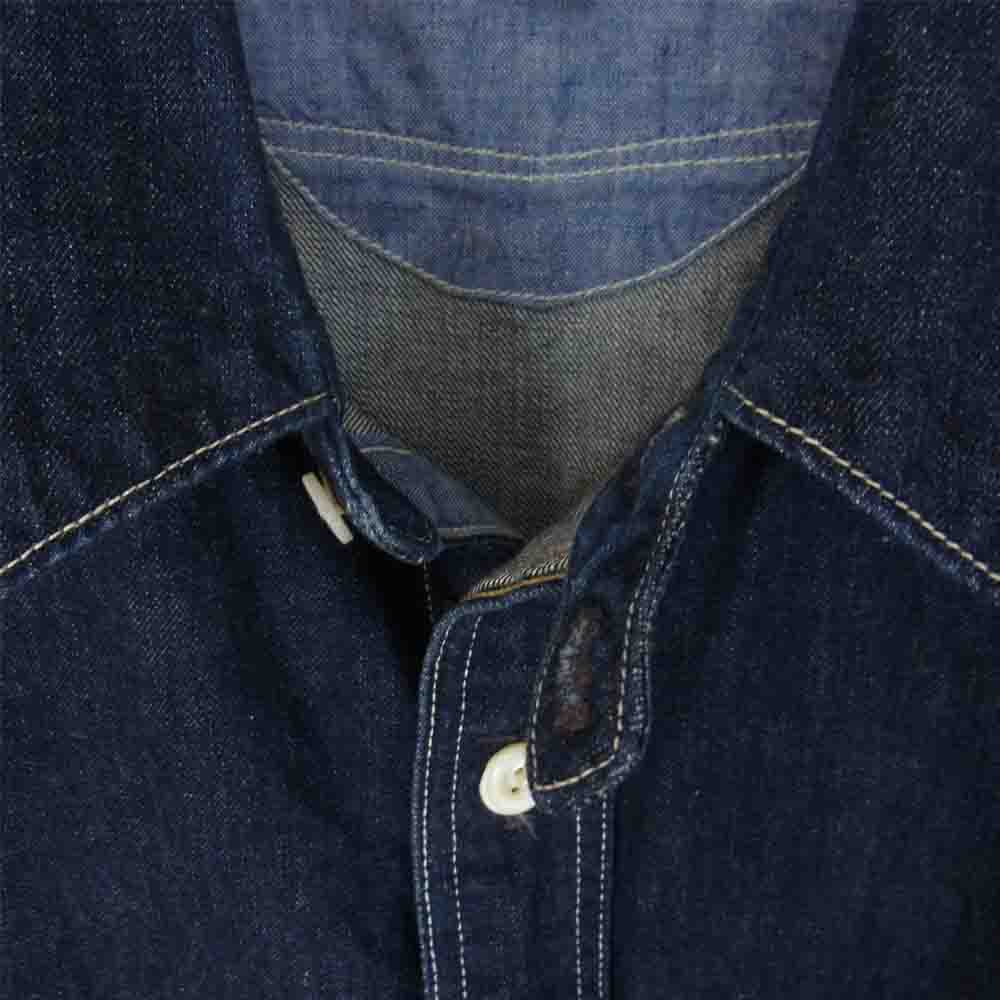 FREEWHEELERS フリーホイーラーズ THE VANISHING WEST バニシング ウエスト インディゴ デニム ワーク シャツ インディゴブルー系 16【中古】
