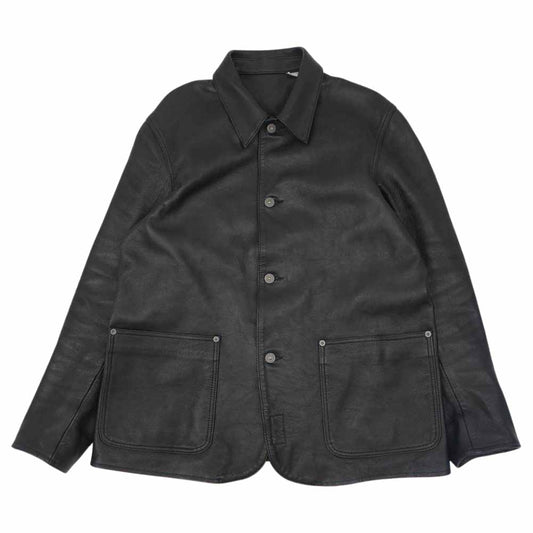 ADDICT CLOTHES アディクトクローズ SHEEPSKIN COVERALL 茶芯 シープスキン カバーオール ジャケット ブラック系 40【美品】【中古】