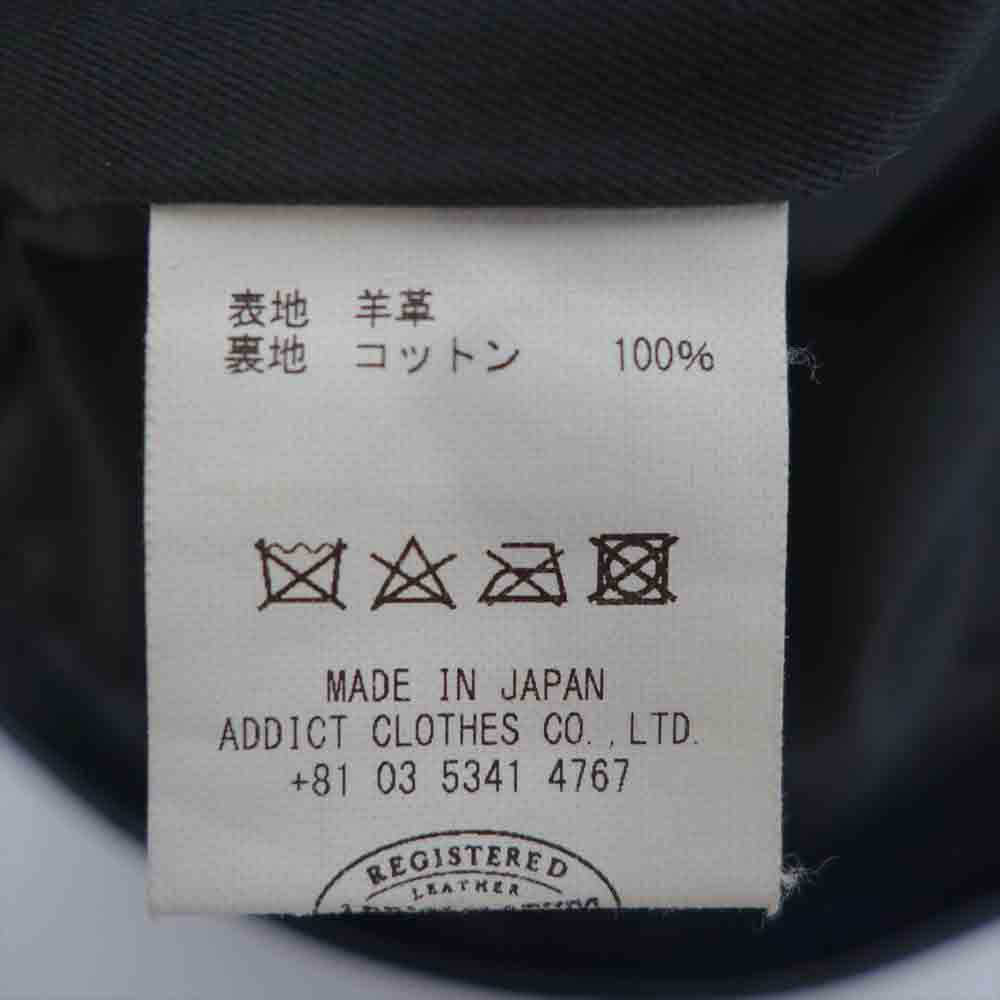 ADDICT CLOTHES アディクトクローズ SHEEPSKIN COVERALL 茶芯 シープスキン カバーオール ジャケット ブラック系 40【美品】【中古】