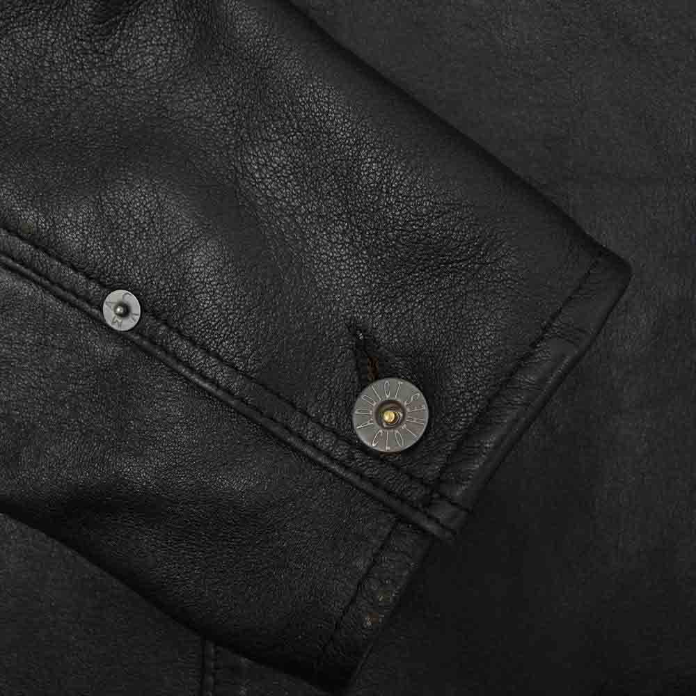 ADDICT CLOTHES アディクトクローズ SHEEPSKIN COVERALL 茶芯 シープスキン カバーオール ジャケット ブラック系 40【美品】【中古】
