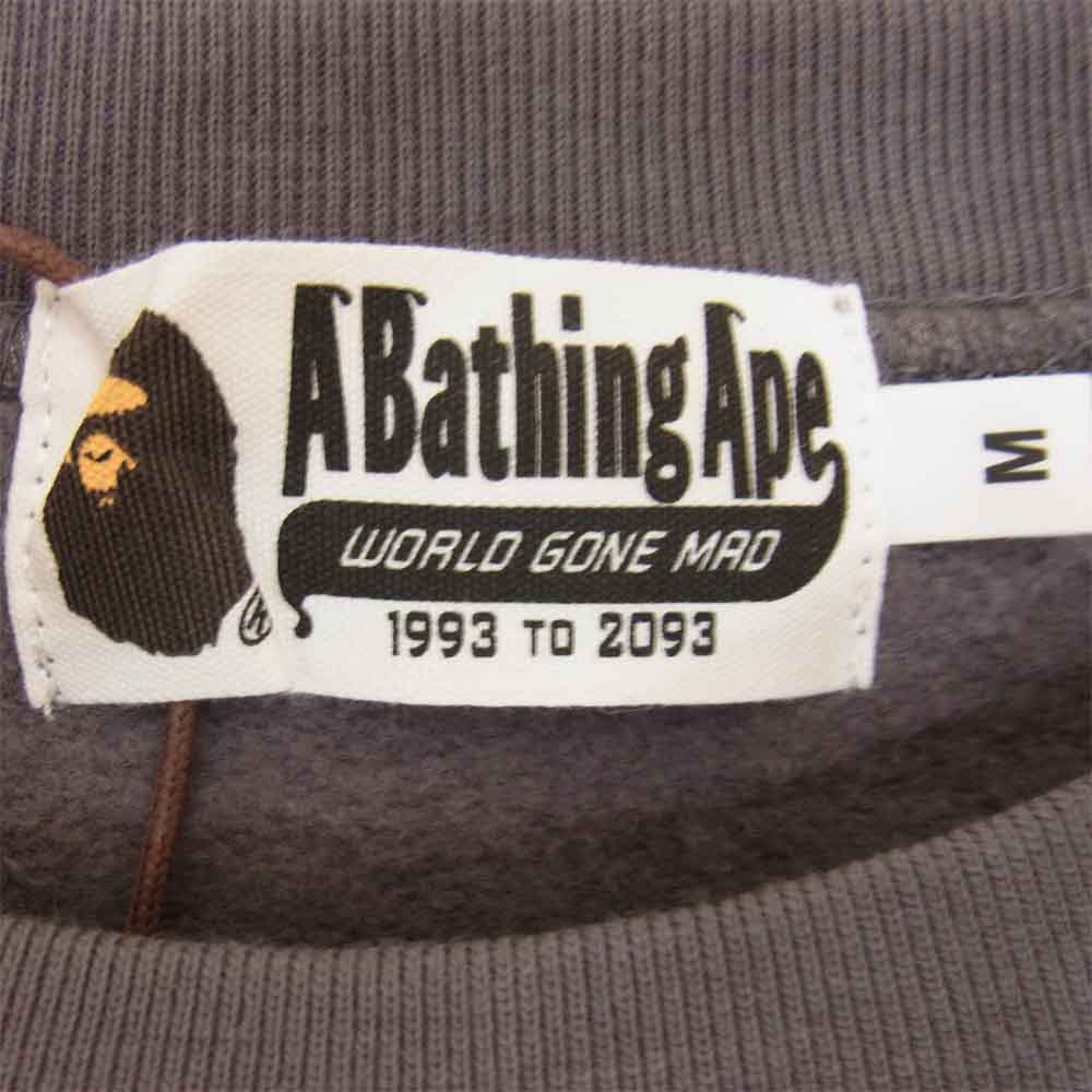 A BATHING APE アベイシングエイプ 1H80113009 STA PATTERN RELAXED FIT CREWNECK スターパターン クルーネック スウェット グレー系 M【新古品】【未使用】【中古】