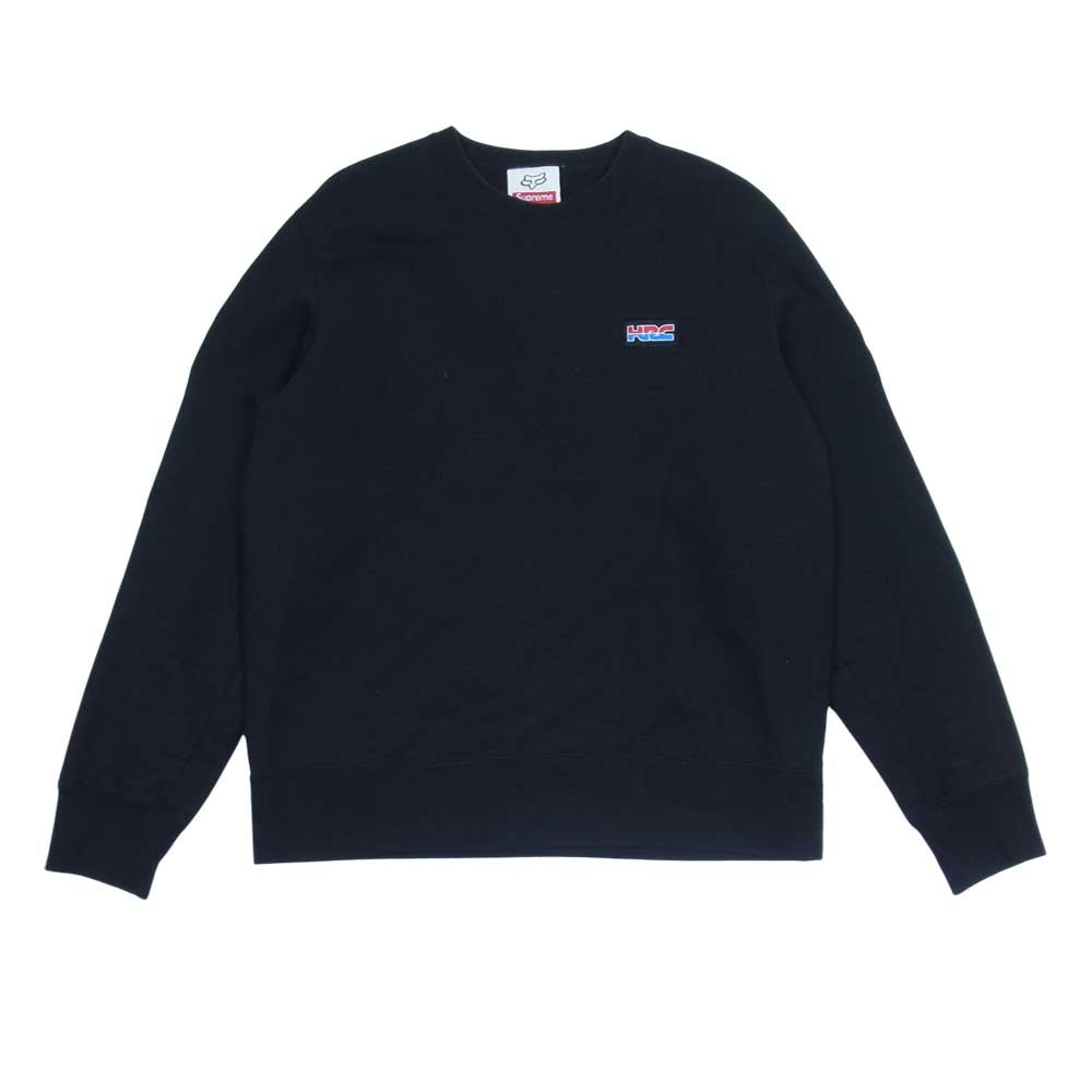Supreme シュプリーム 19AW   Honda x Fox Racing Crewneck ホンダ フォックスレーシング クルーネック ボックスロゴ スウェット トレーナー ブラック系 M【中古】
