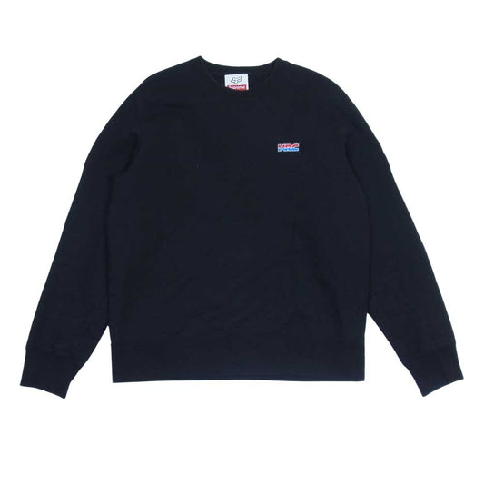 Supreme シュプリーム 19AW   Honda x Fox Racing Crewneck ホンダ フォックスレーシング クルーネック ボックスロゴ スウェット トレーナー ブラック系 M【中古】