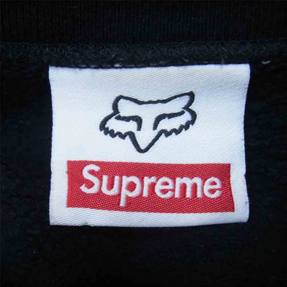Supreme シュプリーム 19AW   Honda x Fox Racing Crewneck ホンダ フォックスレーシング クルーネック ボックスロゴ スウェット トレーナー ブラック系 M【中古】