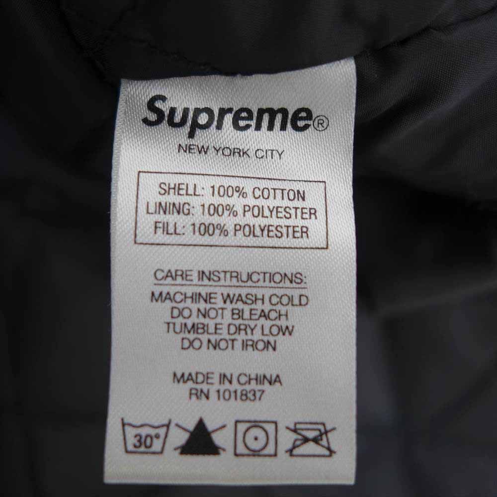 Supreme シュプリーム 19AW Quilted Arc Logo Flannel Shirt キルテッド アーチロゴ フランネル シャツ ブルー系 S【美品】【中古】