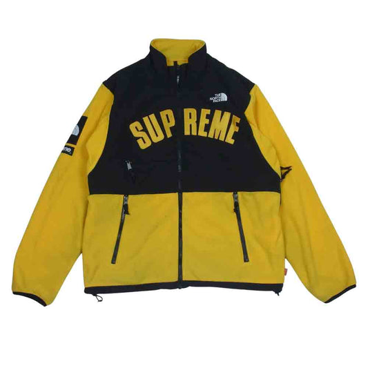 Supreme シュプリーム 19SS THE NORTHFACE ARC LOGO Denali Freece Jacket ノースフェイス アーチロゴ デナリ フリース ジャケット イエロー系 L【中古】