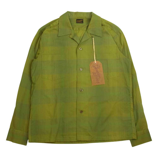 TENDERLOIN テンダーロイン T-T/C CHECK SHT チェック 長袖 シャツ カーキ系 XS【中古】