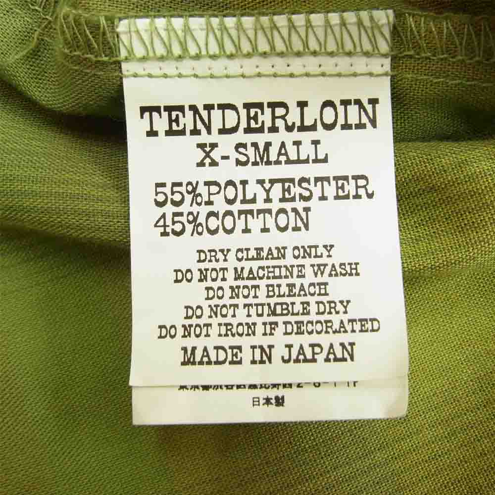TENDERLOIN テンダーロイン T-T/C CHECK SHT チェック 長袖 シャツ カーキ系 XS【中古】