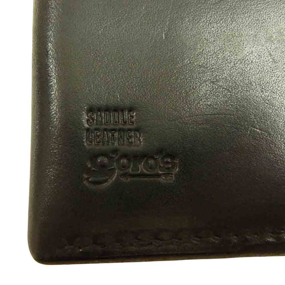 goro's ゴローズ 二つ折り コンチョ ビーズ レザー ウォレット ブラック系【中古】