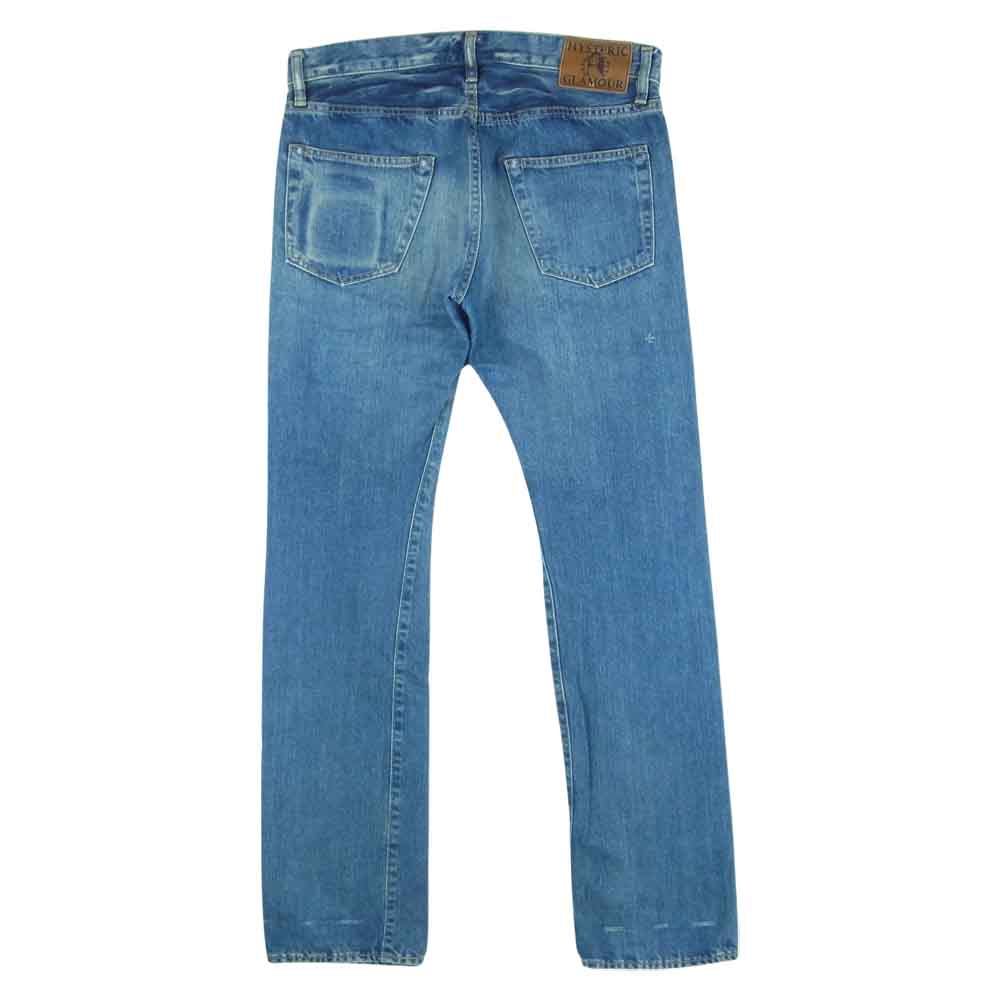 HYSTERIC GLAMOUR ヒステリックグラマー 0222AP12 SP加工 スタッズ ストレート デニム パンツ インディゴブルー系 30【中古】