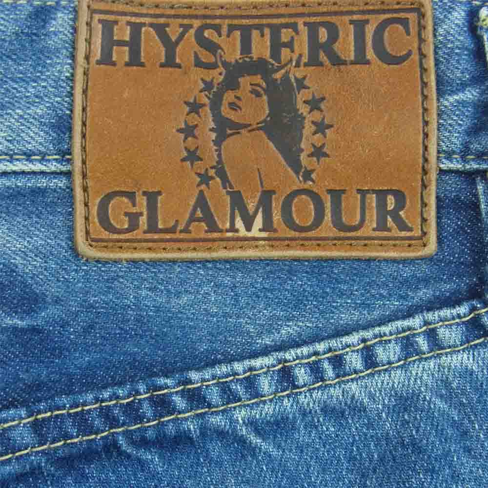 HYSTERIC GLAMOUR ヒステリックグラマー 0222AP12 SP加工 スタッズ ストレート デニム パンツ インディゴブルー系 30【中古】