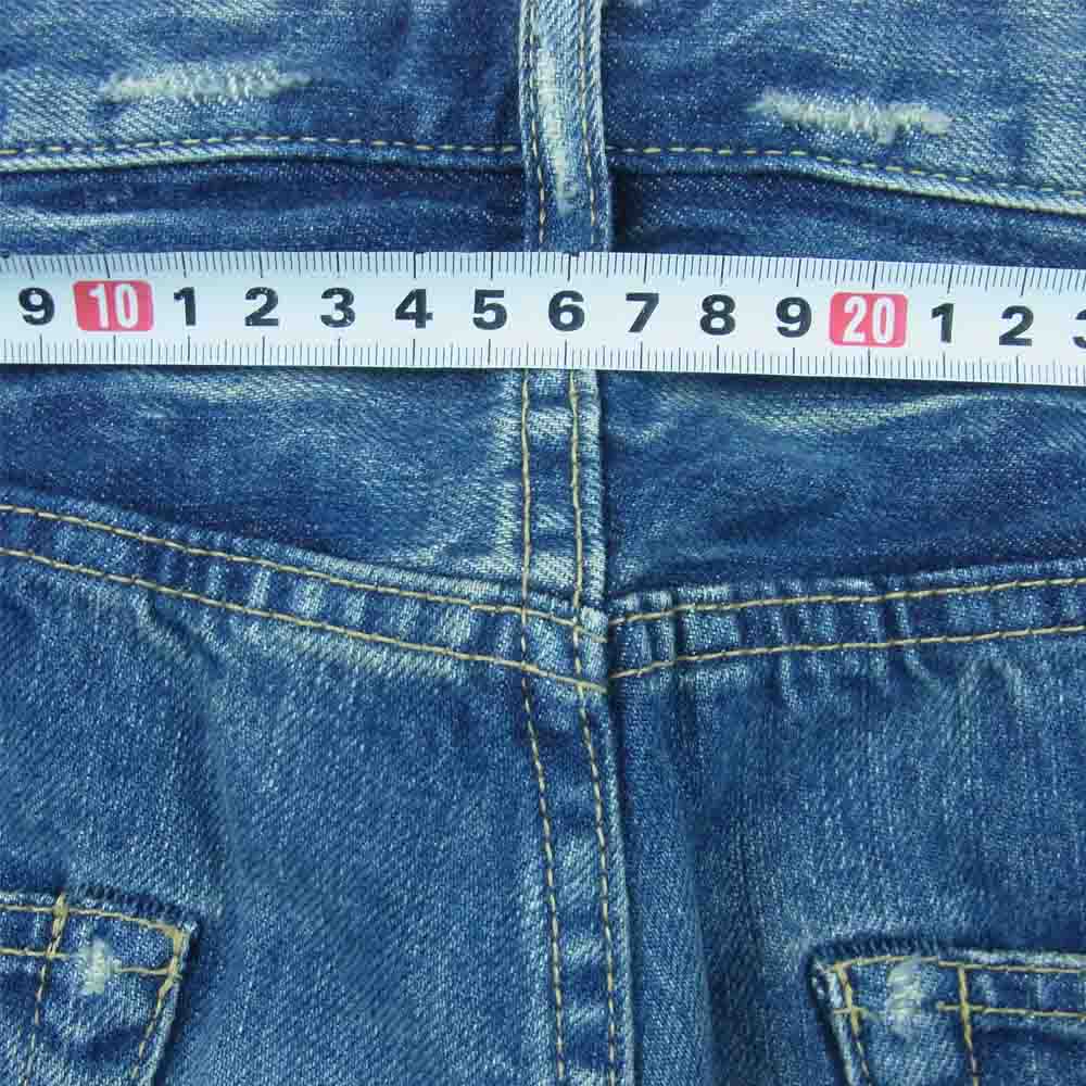 HYSTERIC GLAMOUR ヒステリックグラマー 0222AP12 SP加工 スタッズ ストレート デニム パンツ インディゴブルー系 30【中古】