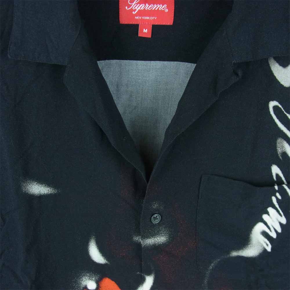 Supreme シュプリーム 20AW Blow Back Rayon S/S Shirt レーヨン オープンカラー 半袖 シャツ ブラック系 M【中古】