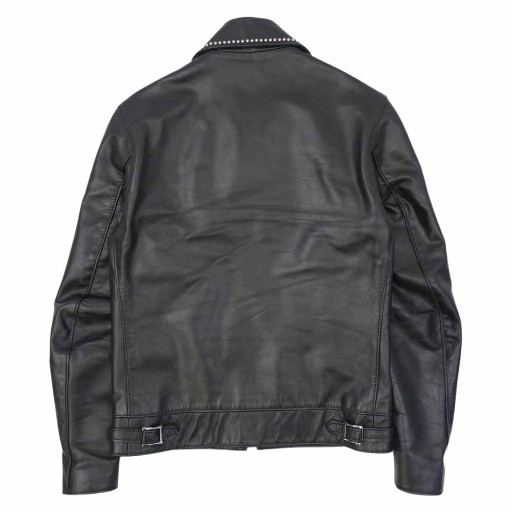 HYSTERIC GLAMOUR ヒステリックグラマー × Lewis Leathers ルイスレザー 17SS DOMINATOR ドミネーター スタッズ レザー ライダース ジャケット ブラック系 S【美品】【中古】