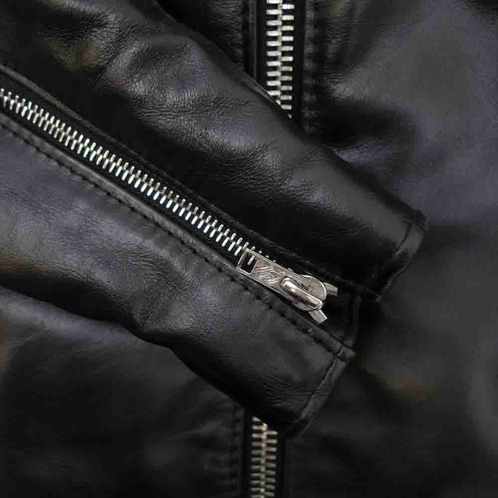 HYSTERIC GLAMOUR ヒステリックグラマー × Lewis Leathers ルイスレザー 17SS DOMINATOR ドミネーター スタッズ レザー ライダース ジャケット ブラック系 S【美品】【中古】
