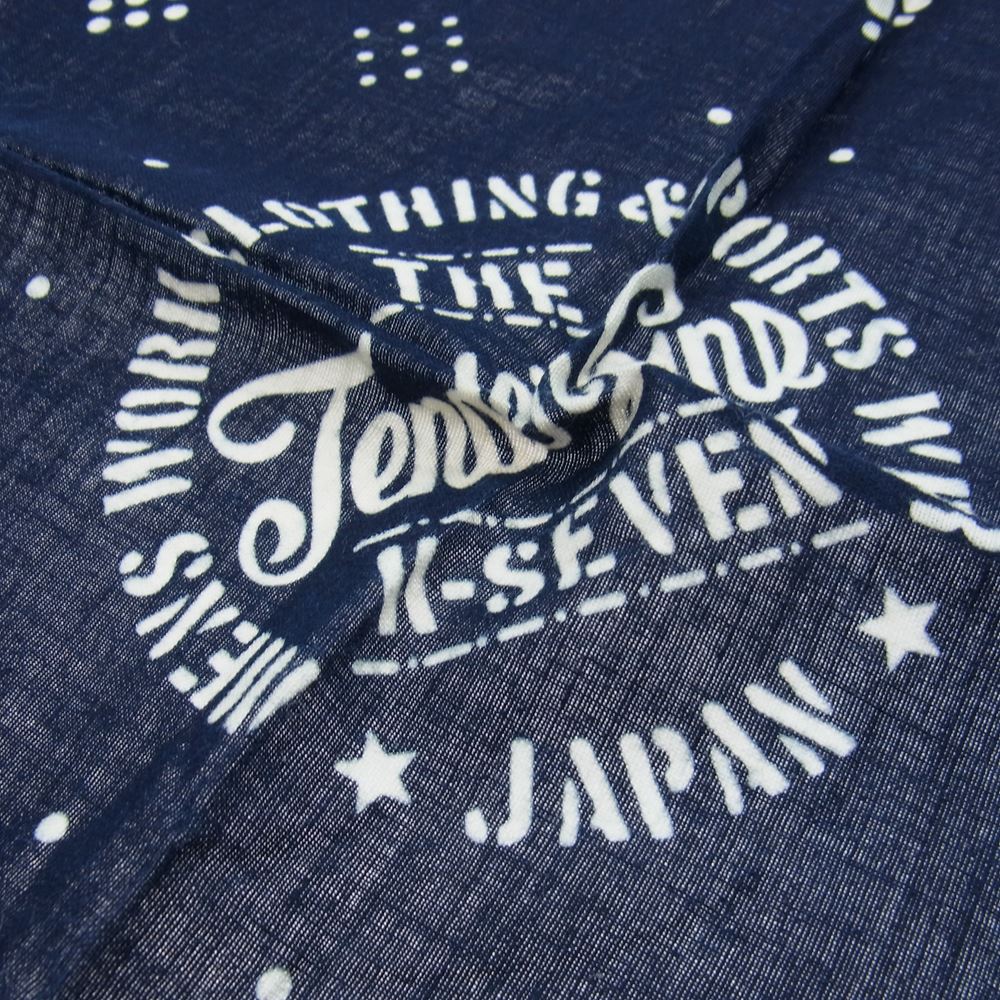TENDERLOIN テンダーロイン T-BANDANA DOT ロゴ ドット バンダナ  ネイビー系【美品】【中古】