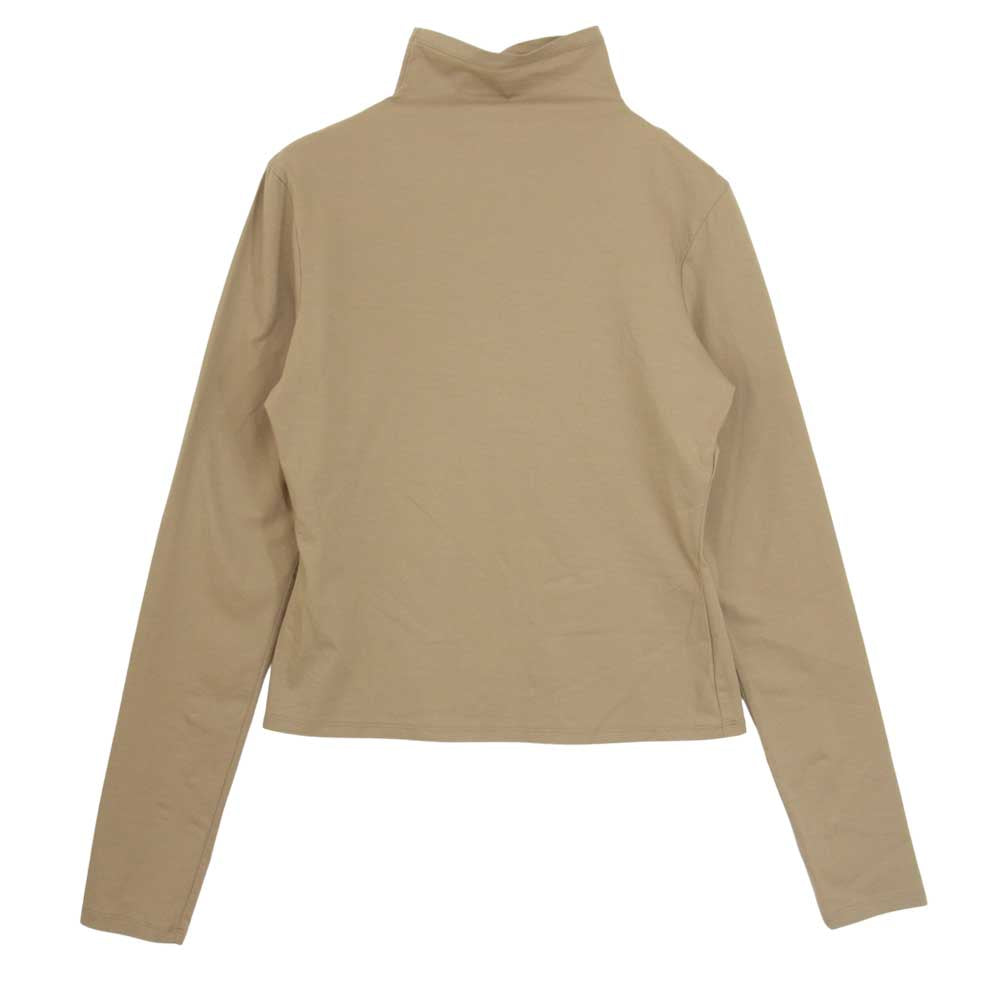 ルメール blm-51190-b ストレッチ ハイネック カットソー ベージュ系 M【美品】【中古】