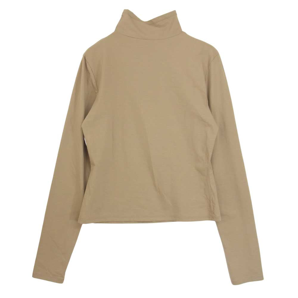 ルメール blm-51190-b ストレッチ ハイネック カットソー ベージュ系 M【美品】【中古】