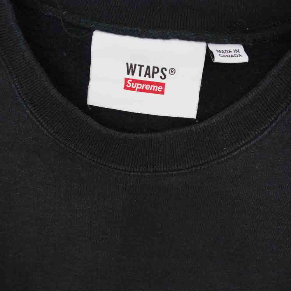 Supreme シュプリーム 21AW WTAPS Crewneck ダブルタップス クルーネック スウェット ブラック系 L【中古】