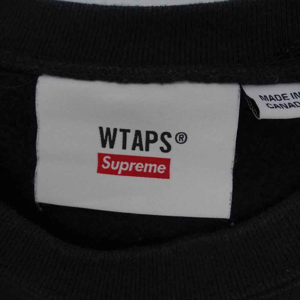 Supreme シュプリーム 21AW WTAPS Crewneck ダブルタップス クルーネック スウェット ブラック系 L【中古】