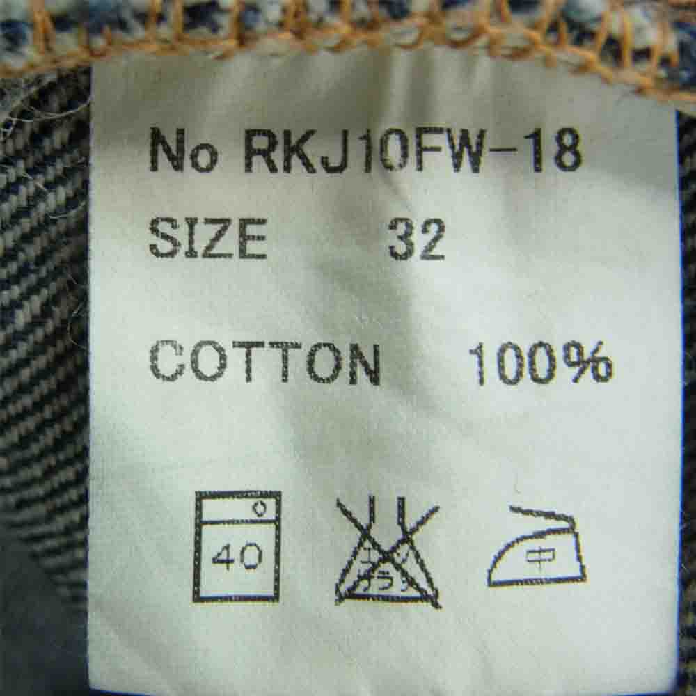 ライズヴィル コーツ アンド ジャケット RKJ10FW-18 ボタンフライ デニム パンツ ジーンズ インディゴブルー系 32【中古】