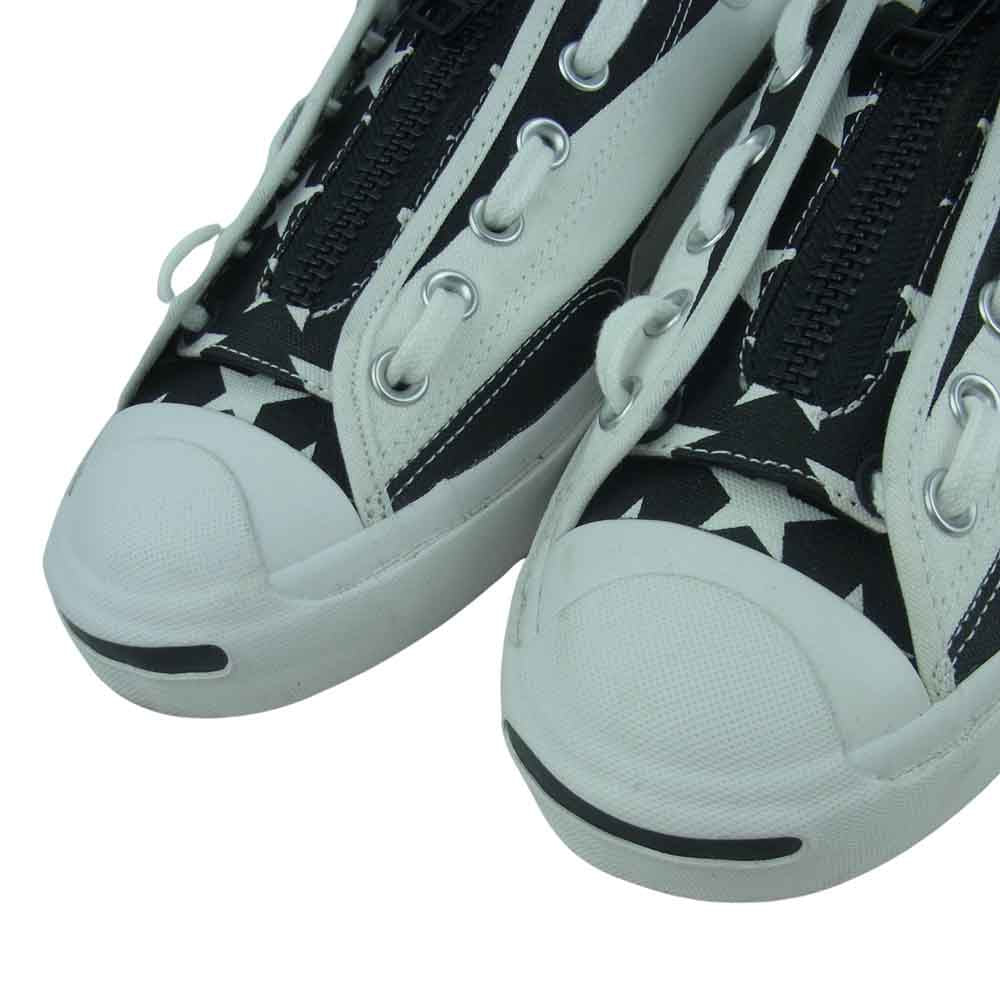 CONVERSE コンバース 19SS × The Soloist JACK PURCELL ZIP OX ソロイスト ジャックパーセル ジップ スニーカー ホワイト系 ブラック系 27.5cm【美品】【中古】