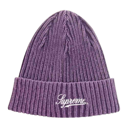 Supreme シュプリーム 21SS Bleached Rib Beanie ブリーチ リブ ビーニー ニット キャップ パープル系【中古】