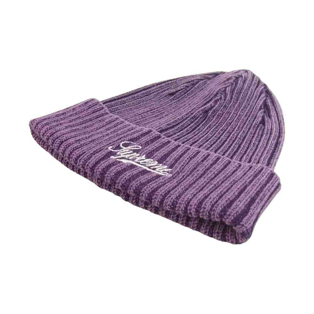 Supreme シュプリーム 21SS Bleached Rib Beanie ブリーチ リブ ビーニー ニット キャップ パープル系【中古】