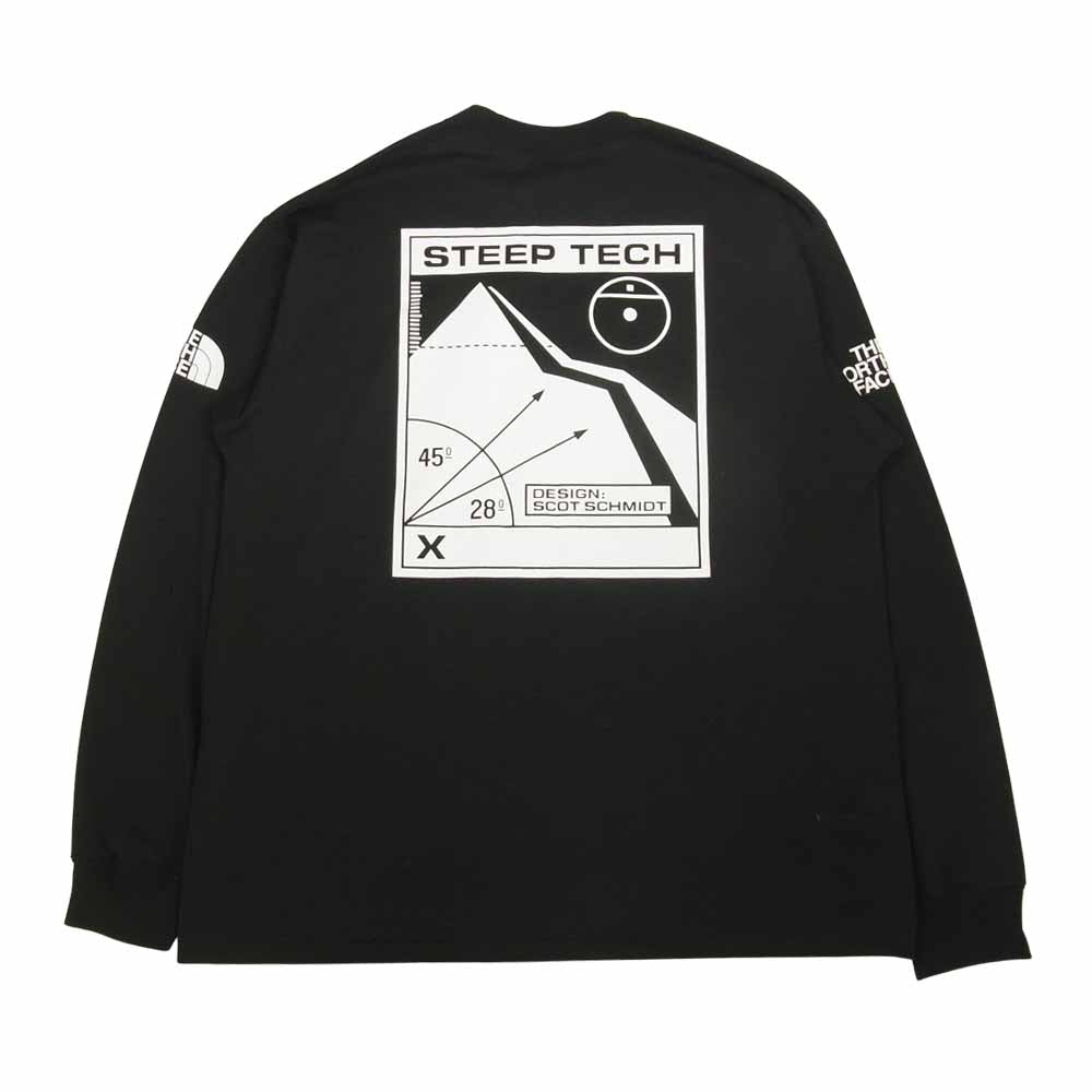 THE NORTH FACE ノースフェイス NT82003 STEEP TECH L/S Tee スティープ テック ロングスリーブ 長袖 Tシャツ ブラック系 XL【中古】