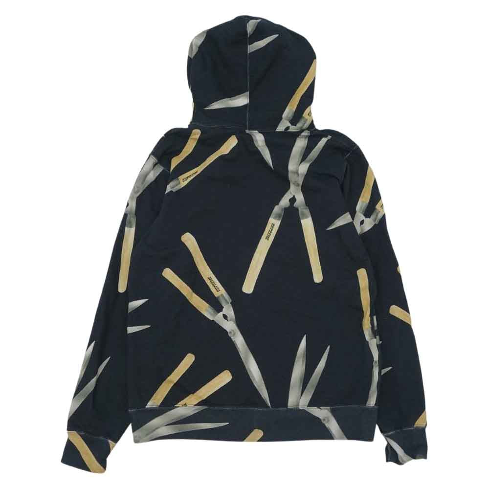 Supreme シュプリーム 19SS Shears Hooded Sweatshirt シザーズ柄 フーデッド スウェット パーカー ブラック系 M【中古】
