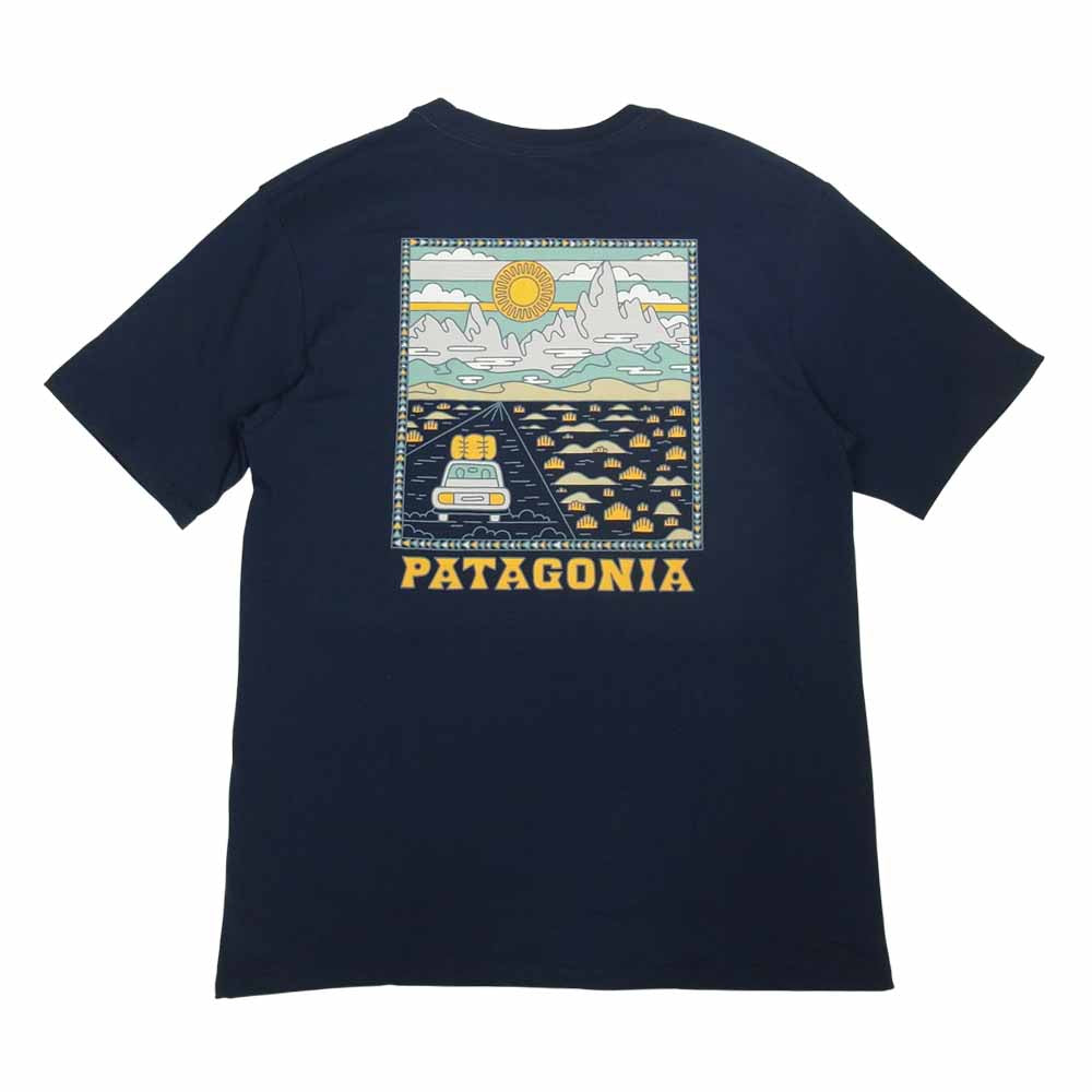 patagonia パタゴニア 20SS 38537 Summit Road Organic Tee サミット ロード オーガニック 半袖 Tシャツ ネイビー ネイビー系 S【新古品】【未使用】【中古】