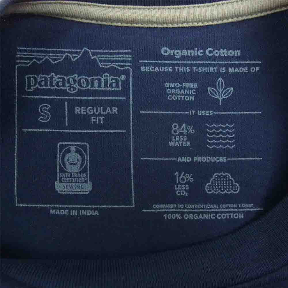 patagonia パタゴニア 20SS 38537 Summit Road Organic Tee サミット ロード オーガニック 半袖 Tシャツ ネイビー ネイビー系 S【新古品】【未使用】【中古】
