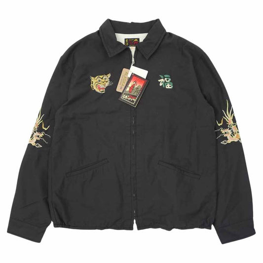 TAILOR TOYO テイラー東洋 TT15023 Mid 1960s Style Vietnam Jacket VIETNAM MAP ベトジャン ベトナム 龍 刺繍 ジャケット スカジャン ブラック系 XL【新古品】【未使用】【中古】
