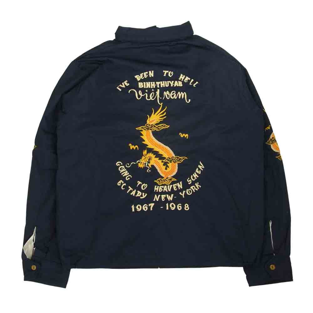 TAILOR TOYO テイラー東洋 TT15054 Late 1960s Style Cotton Vietnam Jacket VIETNAM DRAGON ベトジャン ベトナム共和国 国旗 虎 龍 刺繍 ジャケット ベトジャン ネイビー系 M【新古品】【未使用】【中古】