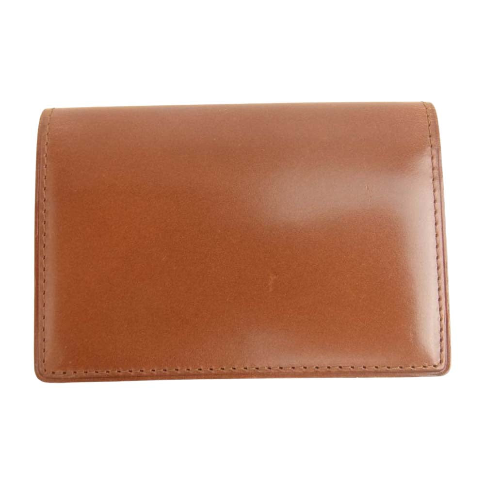 GANZO ガンゾ 57189 THIN BRIDLE シンブライドル レザー 名刺入れ カードケース ブラウン系【中古】