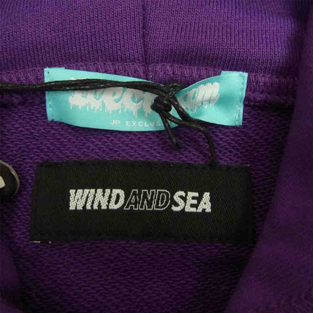 WIND AND SEA ウィンダンシー ICJP215SK005 ICECREAM COTTON HOODIE アイスクリーム コラボ プリント パーカー PURPLE M パープル系 M【新古品】【未使用】【中古】