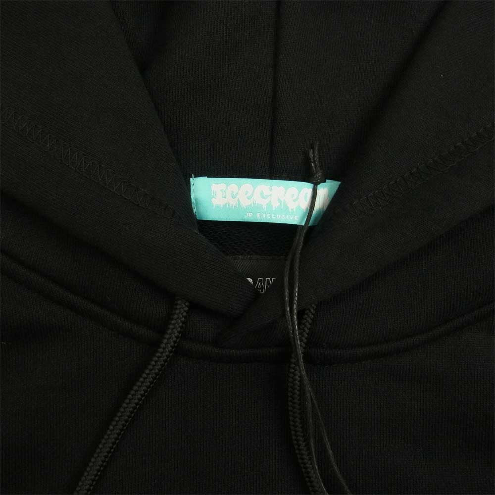 WIND AND SEA ウィンダンシー ICJP215SK005 ICECREAM COTTON HOODIE アイスクリーム コラボ プリント パーカー BLACK L ブラック系 L【新古品】【未使用】【中古】