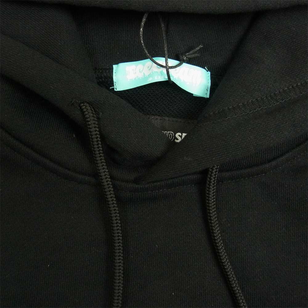 WIND AND SEA ウィンダンシー ICJP215SK005 ICECREAM COTTON HOODIE アイスクリーム コラボ プリント パーカー BLACK M ブラック系 M【新古品】【未使用】【中古】