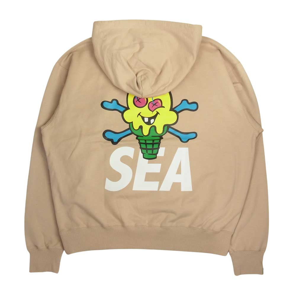 【限定コラボ】ウィンダンシー × アイスクリーム　バックプリント パーカー　L ICECREAM×WIND AND SEAが初のカプセルコレクションを11月20日に